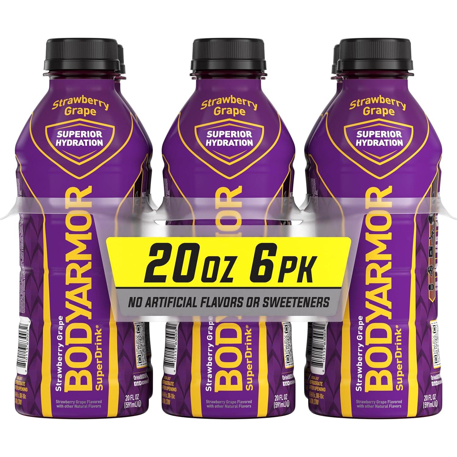BODYARMOR Sports Drink, Tropical Punch, Electrolyte Drink Hydration, 12 Fl Oz Bottles (8 Pack), Flavored Coconut Water with B Vitamins & Antioxidants(Strawberry Grape)