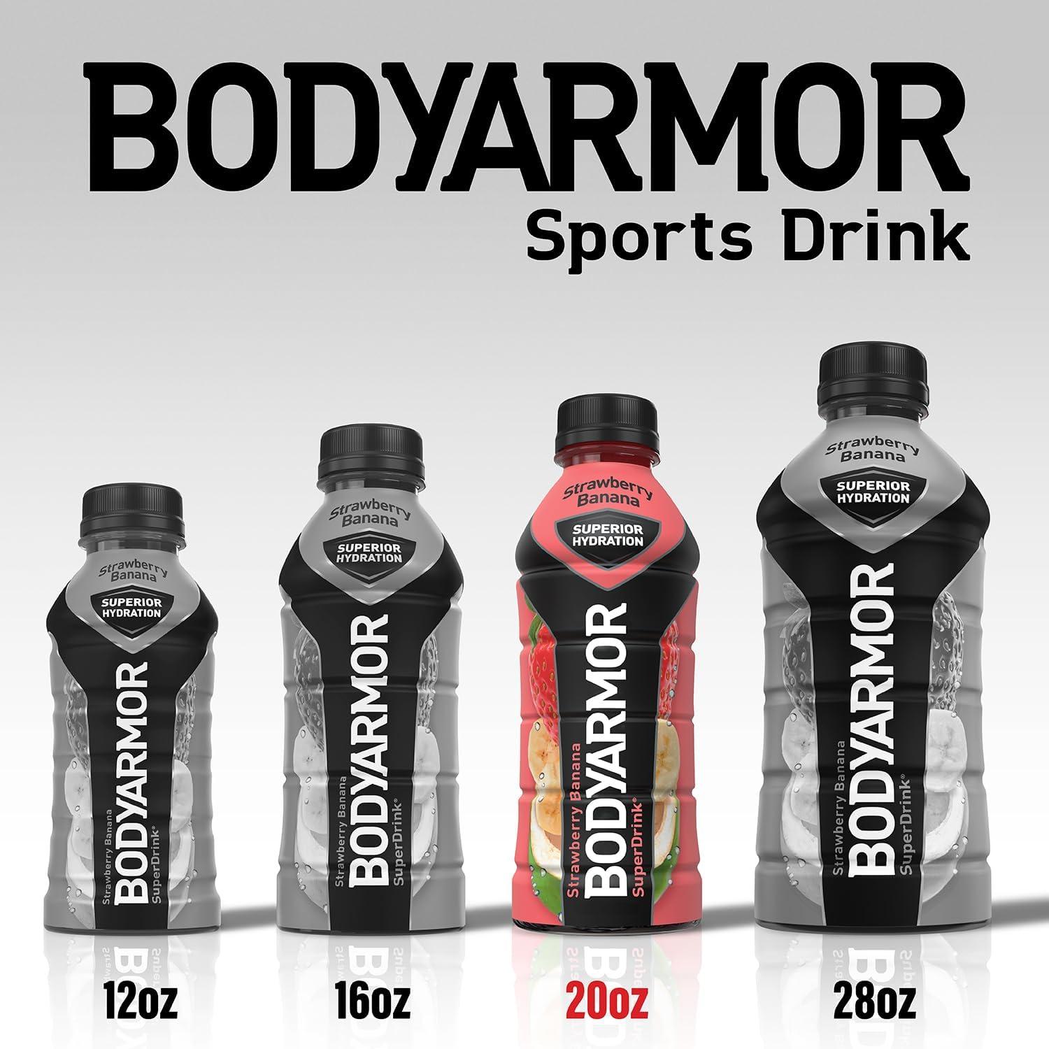 BODYARMOR Sports Drink, Tropical Punch, Electrolyte Drink Hydration, 12 Fl Oz Bottles (8 Pack), Flavored Coconut Water with B Vitamins & Antioxidants(Strawberry Grape)