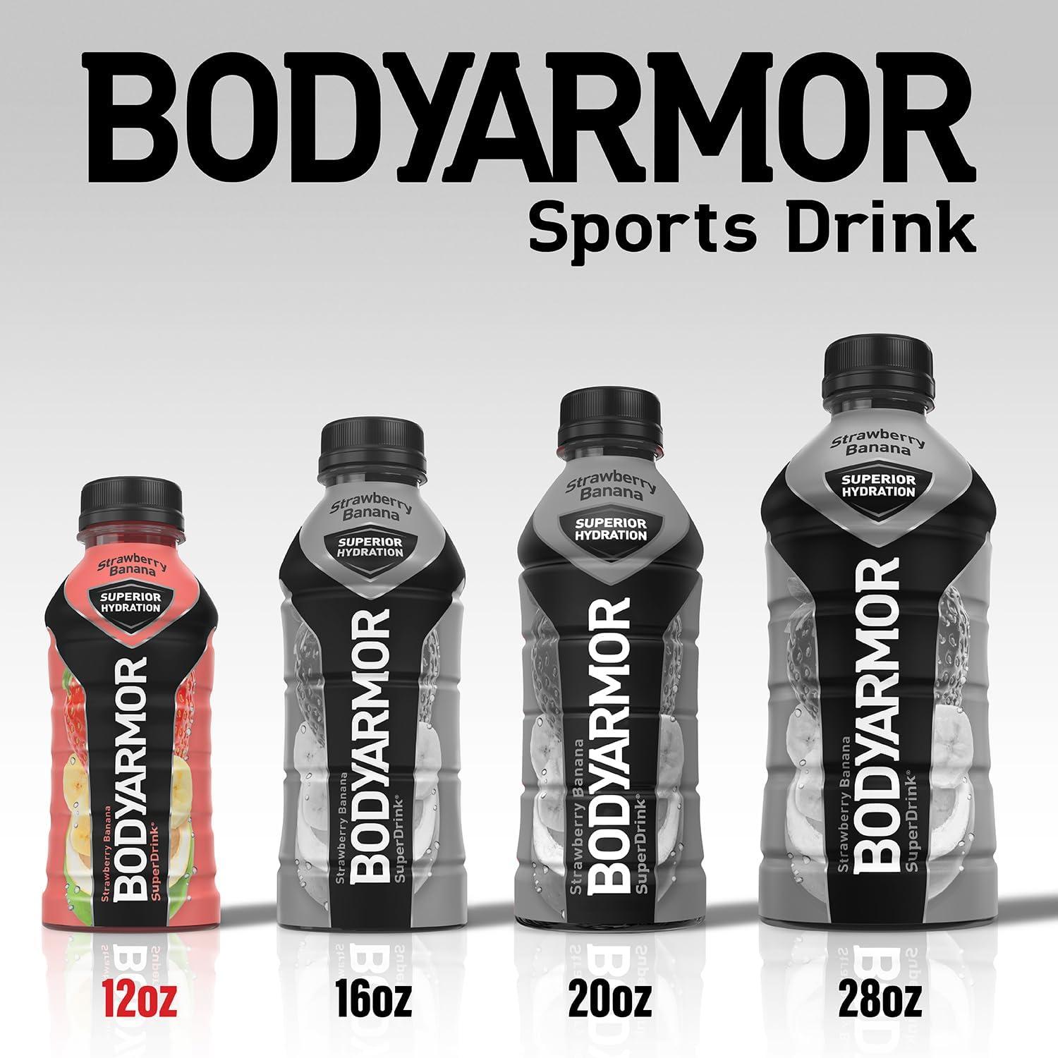 BODYARMOR Sports Drink, Tropical Punch, Electrolyte Drink Hydration, 12 Fl Oz Bottles (8 Pack), Flavored Coconut Water with B Vitamins & Antioxidants(Strawberry Grape)