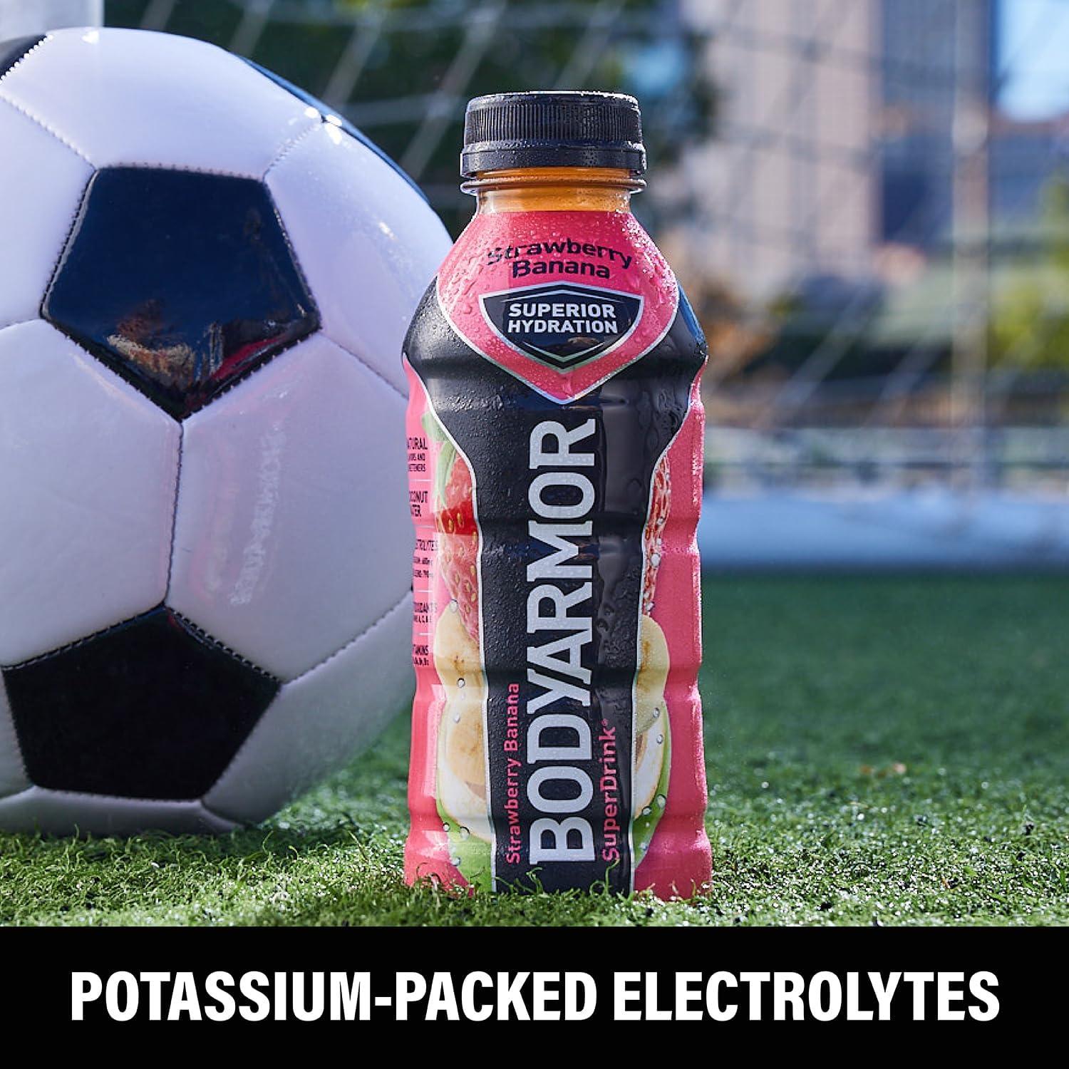 BODYARMOR Sports Drink, Tropical Punch, Electrolyte Drink Hydration, 12 Fl Oz Bottles (8 Pack), Flavored Coconut Water with B Vitamins & Antioxidants(Strawberry Grape)