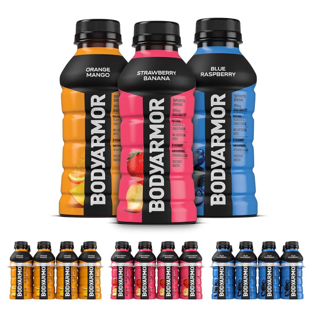 BODYARMOR Sports Drink, Tropical Punch, Electrolyte Drink Hydration, 12 Fl Oz Bottles (8 Pack), Flavored Coconut Water with B Vitamins & Antioxidants(Variety Pack)