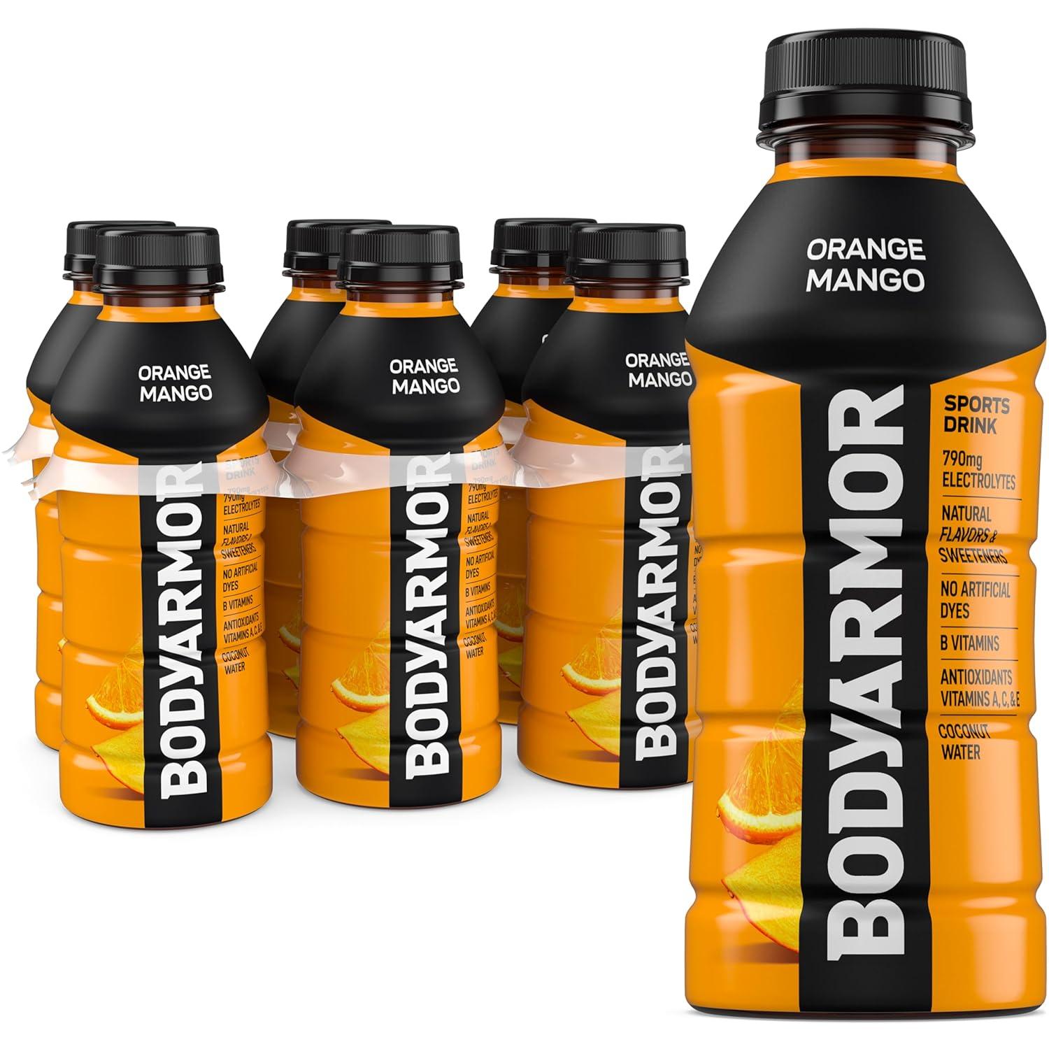 BODYARMOR Sports Drink, Tropical Punch, Electrolyte Drink Hydration, 12 Fl Oz Bottles (8 Pack), Flavored Coconut Water with B Vitamins & Antioxidants(Orange Mango)