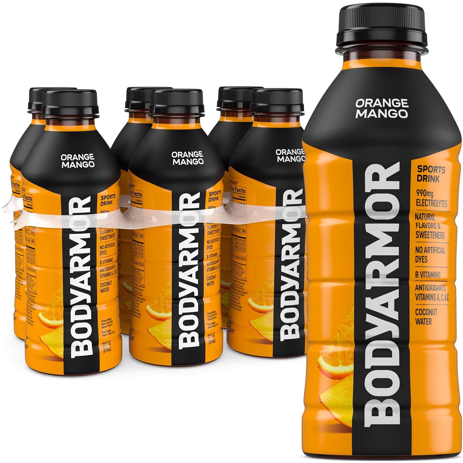BODYARMOR Sports Drink, Tropical Punch, Electrolyte Drink Hydration, 12 Fl Oz Bottles (8 Pack), Flavored Coconut Water with B Vitamins & Antioxidants(Orange Mango)
