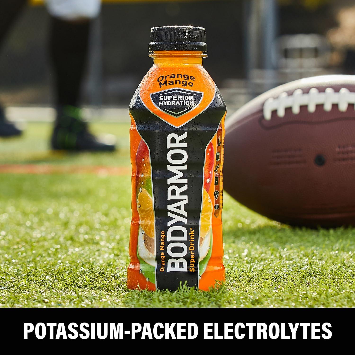 BODYARMOR Sports Drink, Tropical Punch, Electrolyte Drink Hydration, 12 Fl Oz Bottles (8 Pack), Flavored Coconut Water with B Vitamins & Antioxidants(Orange Mango)