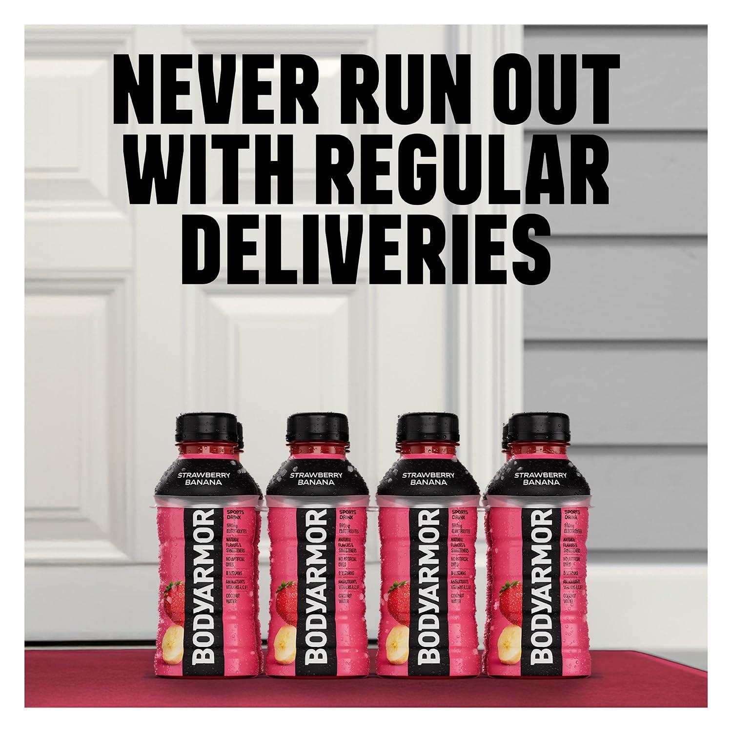 BODYARMOR Sports Drink Sports Beverage, Fruit Punch, Coconut Water Hydration, Natural Flavors With Vitamins, Potassium-Packed Electrolytes, Perfect For Athletes, 16 Fl Oz (Pack of 12)