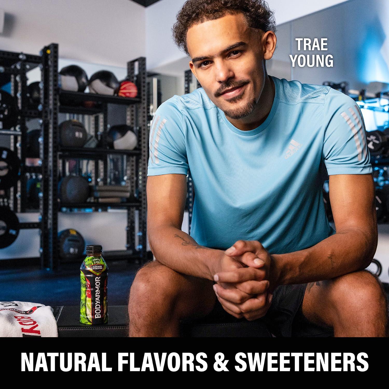 BODYARMOR Sports Drink Sports Beverage, Cherry Lime, Coconut Water Hydration, Natural Flavors With Vitamins, Potassium-Packed Electrolytes, Perfect For Athletes, 16 Fl Oz (Pack of 12)