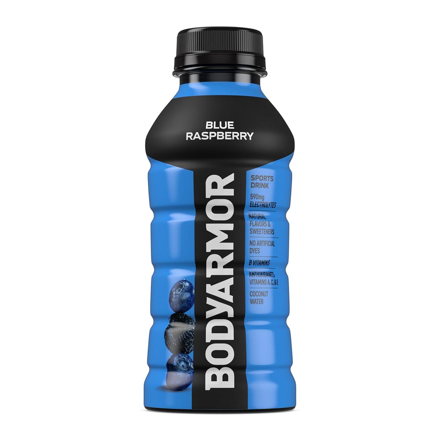 BODYARMOR Sports Drink, Tropical Punch, Electrolyte Drink Hydration, 12 Fl Oz Bottles (8 Pack), Flavored Coconut Water with B Vitamins & Antioxidants(Blue Raspberry)