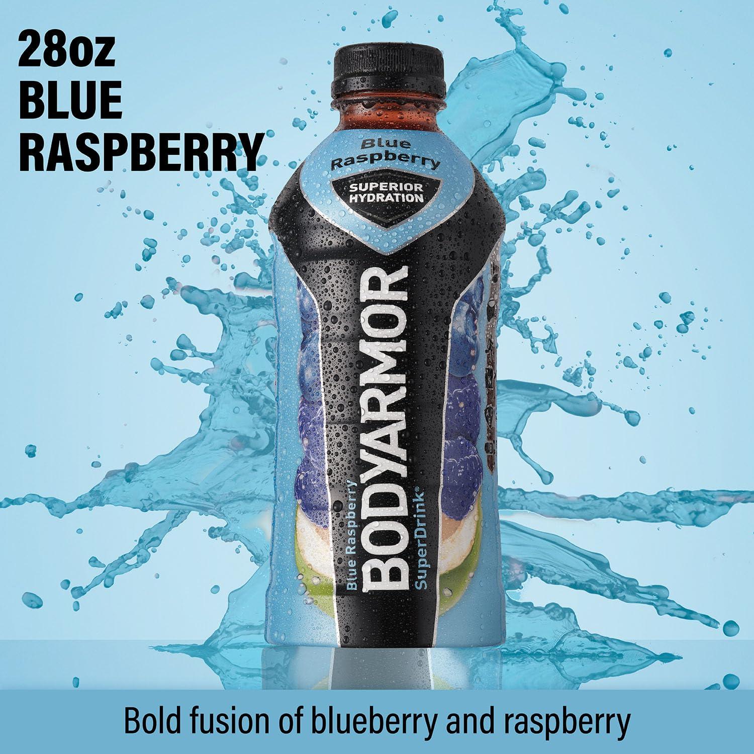 BODYARMOR Sports Drink, Tropical Punch, Electrolyte Drink Hydration, 12 Fl Oz Bottles (8 Pack), Flavored Coconut Water with B Vitamins & Antioxidants(Blue Raspberry)