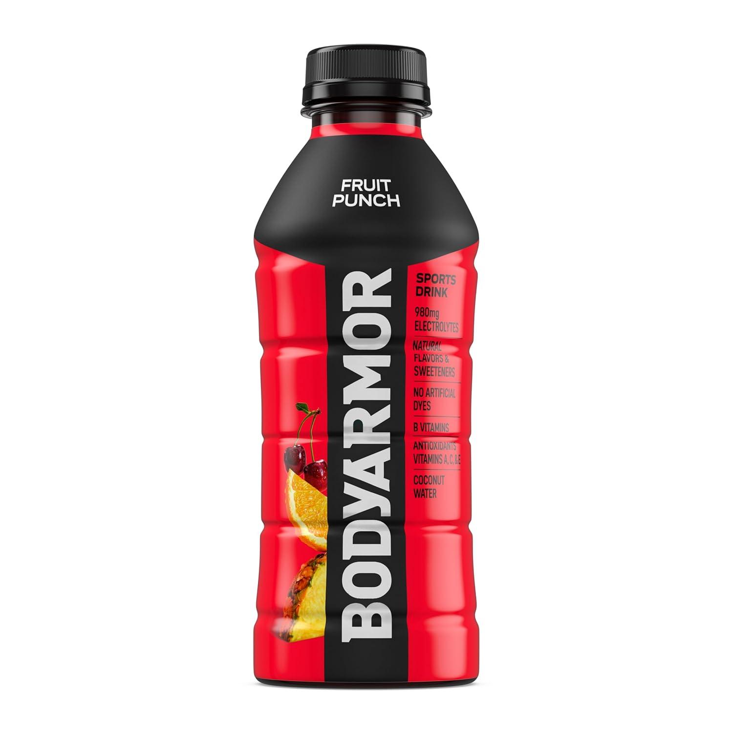 BODYARMOR Sports Drink, Tropical Punch, Electrolyte Drink Hydration, 12 Fl Oz Bottles (8 Pack), Flavored Coconut Water with B Vitamins & Antioxidants(Fruit Punch)