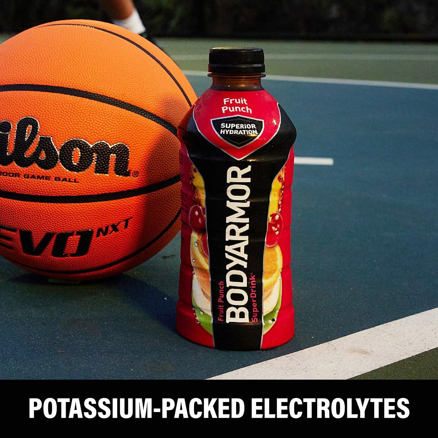 BODYARMOR Sports Drink, Tropical Punch, Electrolyte Drink Hydration, 12 Fl Oz Bottles (8 Pack), Flavored Coconut Water with B Vitamins & Antioxidants(Fruit Punch)