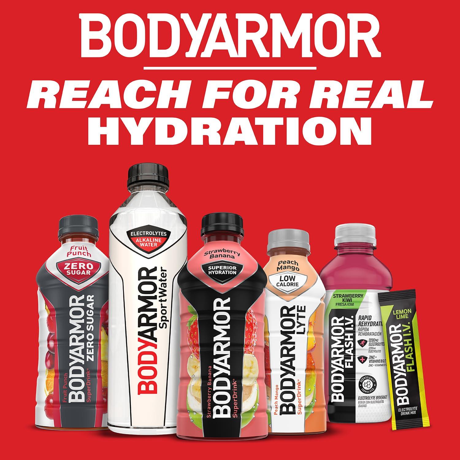 BODYARMOR Sports Drink, Tropical Punch, Electrolyte Drink Hydration, 12 Fl Oz Bottles (8 Pack), Flavored Coconut Water with B Vitamins & Antioxidants(Cherry Lime)