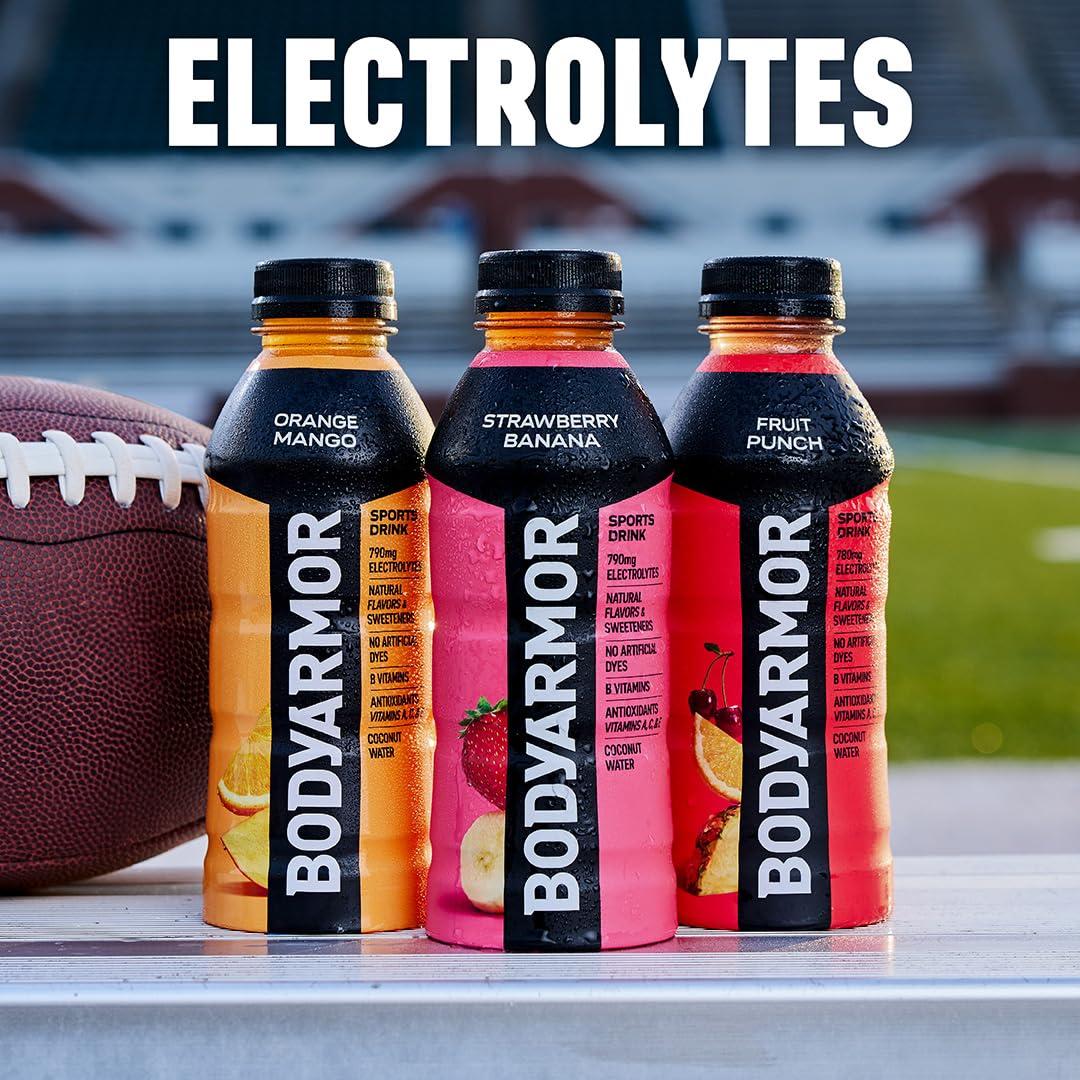 BODYARMOR Sports Drink, Blackout Berry, Electrolyte Drink Hydration, 28 Fl Oz Bottles (15 Pack), Flavored Coconut Water with B Vitamins & Antioxidants(Tropical Punch)