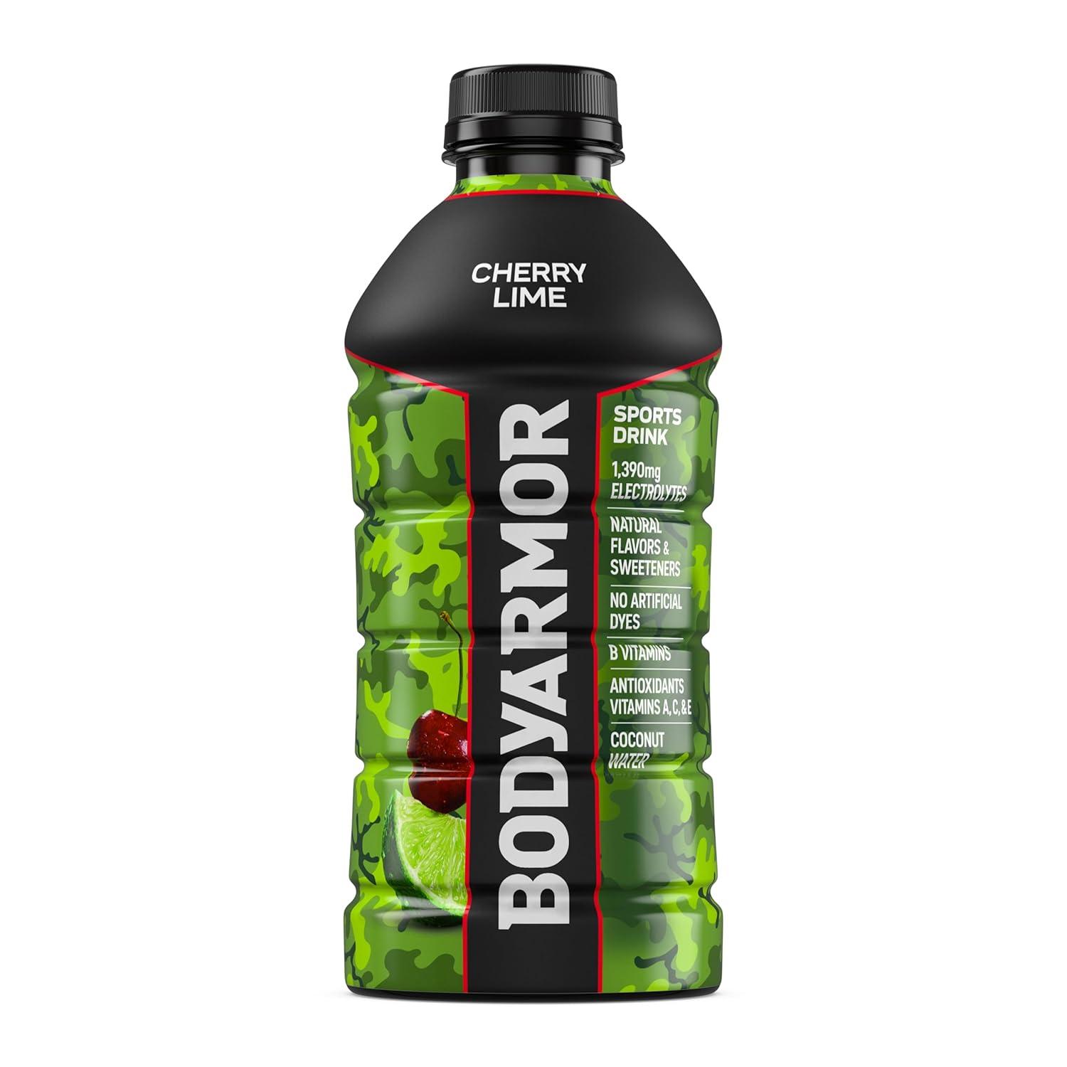 BODYARMOR Sports Drink, Blackout Berry, Electrolyte Drink Hydration, 28 Fl Oz Bottles (15 Pack), Flavored Coconut Water with B Vitamins & Antioxidants(Cherry Lime)
