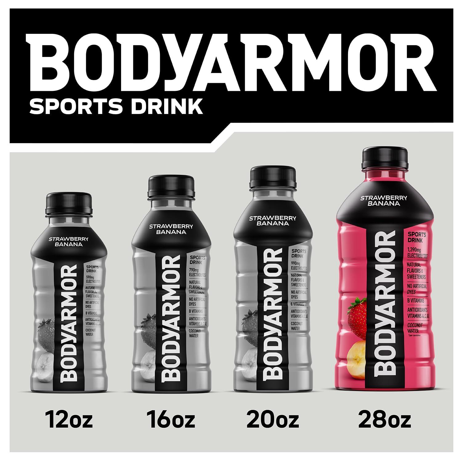 BODYARMOR Sports Drink, Blackout Berry, Electrolyte Drink Hydration, 28 Fl Oz Bottles (15 Pack), Flavored Coconut Water with B Vitamins & Antioxidants(Blue Raspberry)