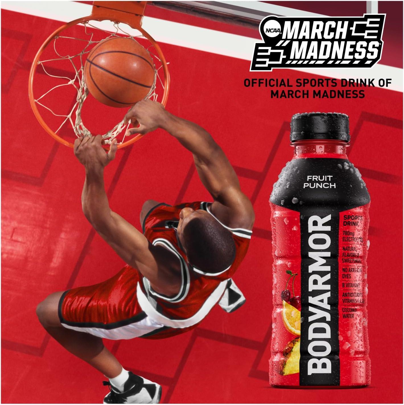 BODYARMOR LYTE, Peach Mango, Electrolyte Drink, 20 Calories, 16 Fl Oz Bottles (12 Pack), Coconut Water Sports Drink, Natural Flavor & B Vitamins