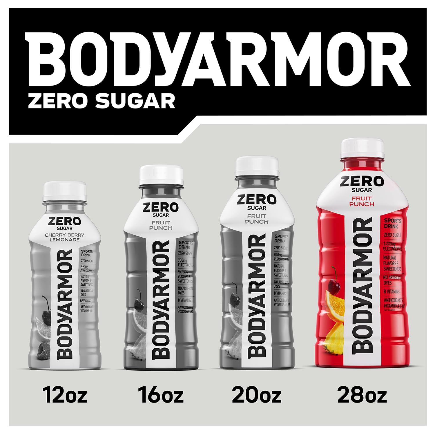 BODYARMOR LYTE, Peach Mango, Electrolyte Drink, 35 Calories, 28 Fl Oz Bottles (15 Pack), Coconut Water Sports Drink, Natural Flavor & B Vitamins(Orange)