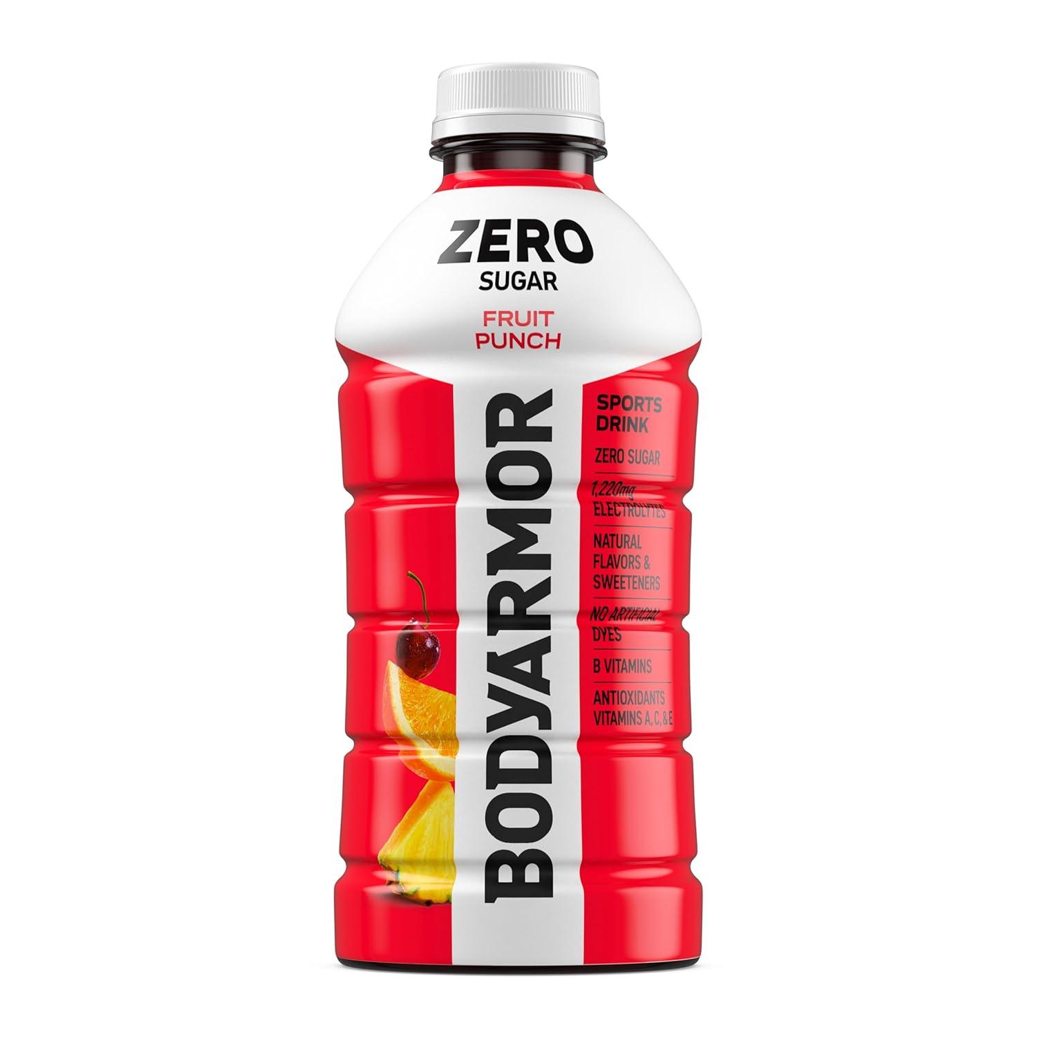 BODYARMOR LYTE, Peach Mango, Electrolyte Drink, 35 Calories, 28 Fl Oz Bottles (15 Pack), Coconut Water Sports Drink, Natural Flavor & B Vitamins(Fruit Punch)
