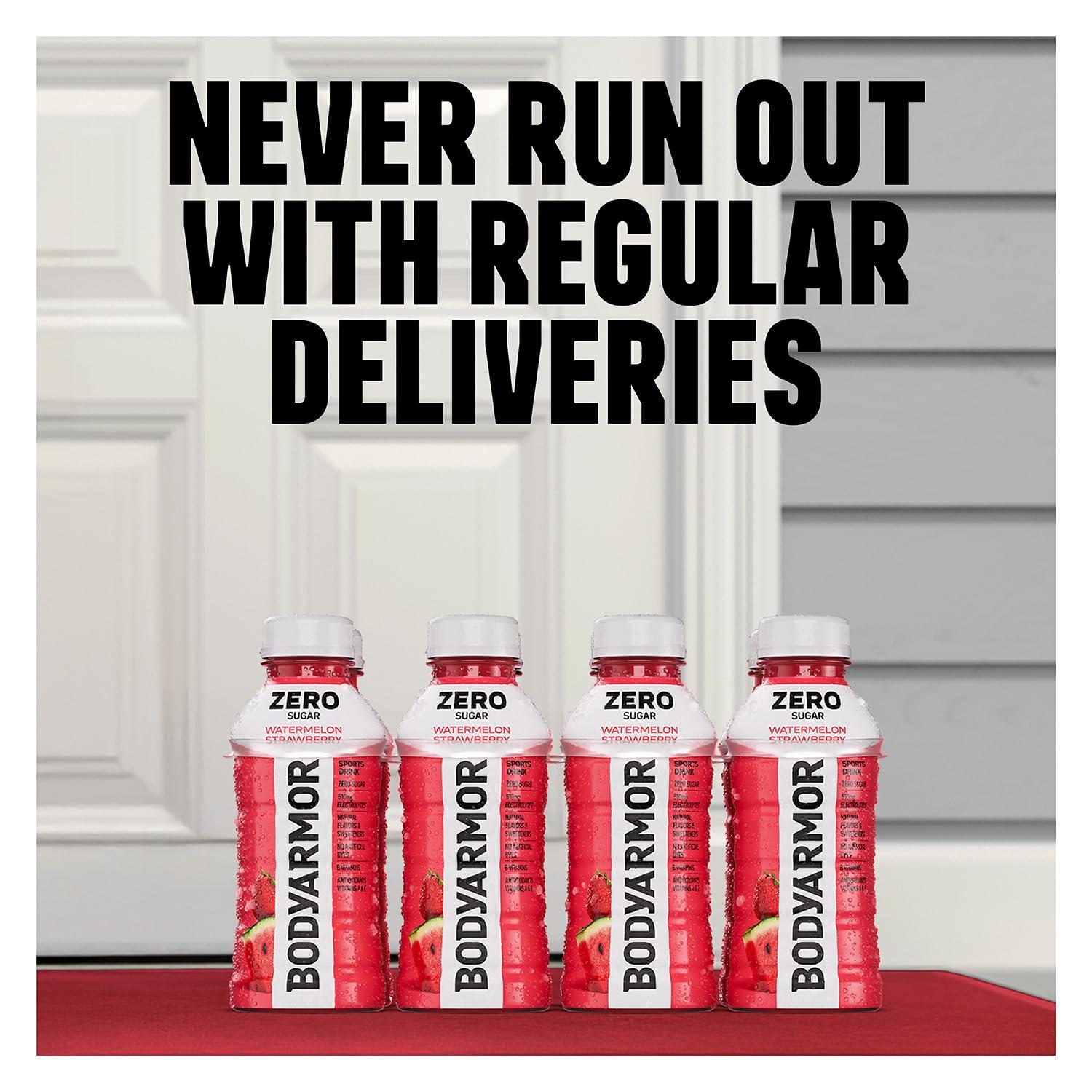 BODYARMOR ZERO Sugar Fruit Punch Electrolyte Drink, Natural Flavors, 20 Fl Oz Bottles (6 Pack), B Vitamins & Antioxidants Sugar Free Hydration(Zero Lemon Lime)