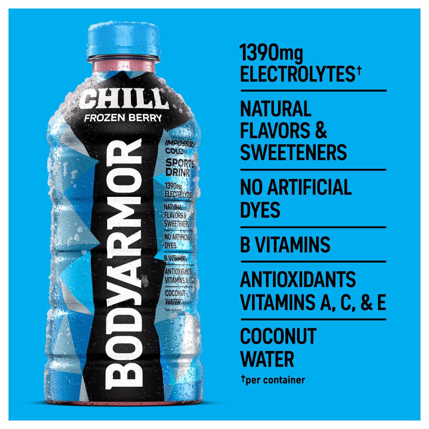 BODYARMOR Chill Frozen Berry, 28 fl oz​ (Pack of 15)
