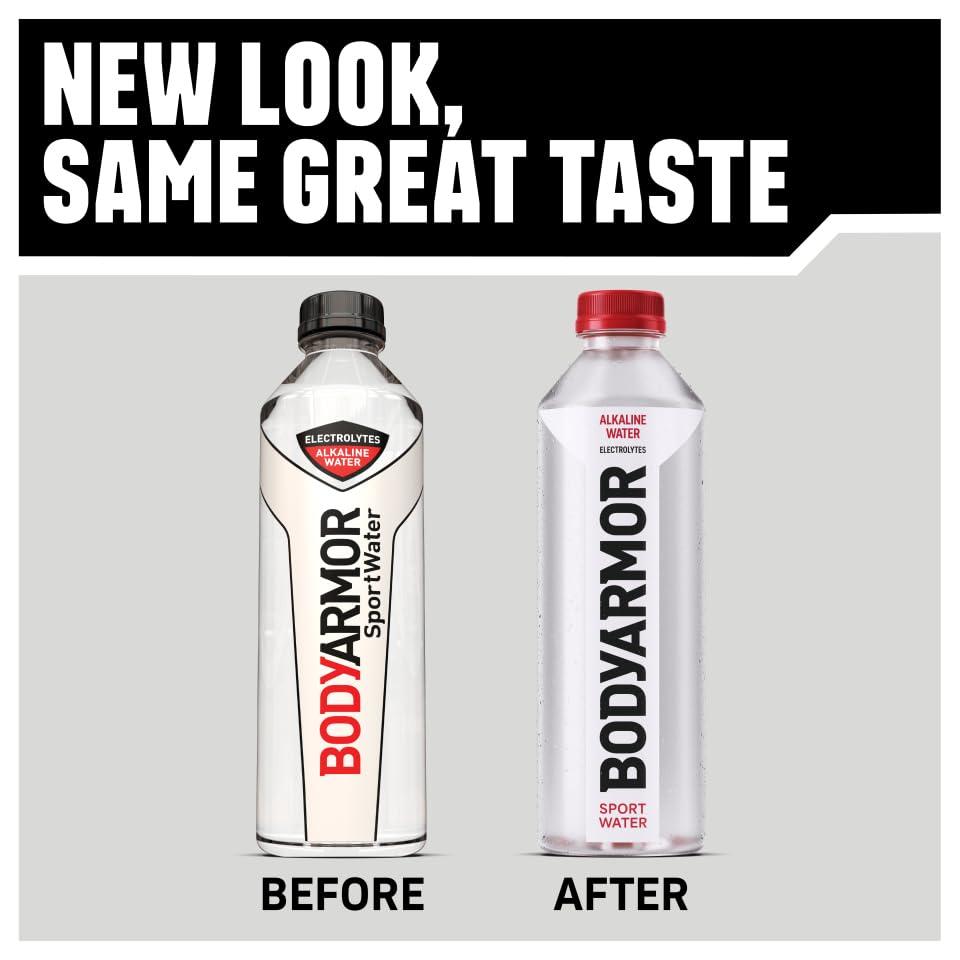 BODYARMOR SportWater Alkaline Water, Superior Hydration, High Alkaline Water pH 9+, Electrolytes, Perfect for your Active Lifestyle, 700mL (Pack of 24)