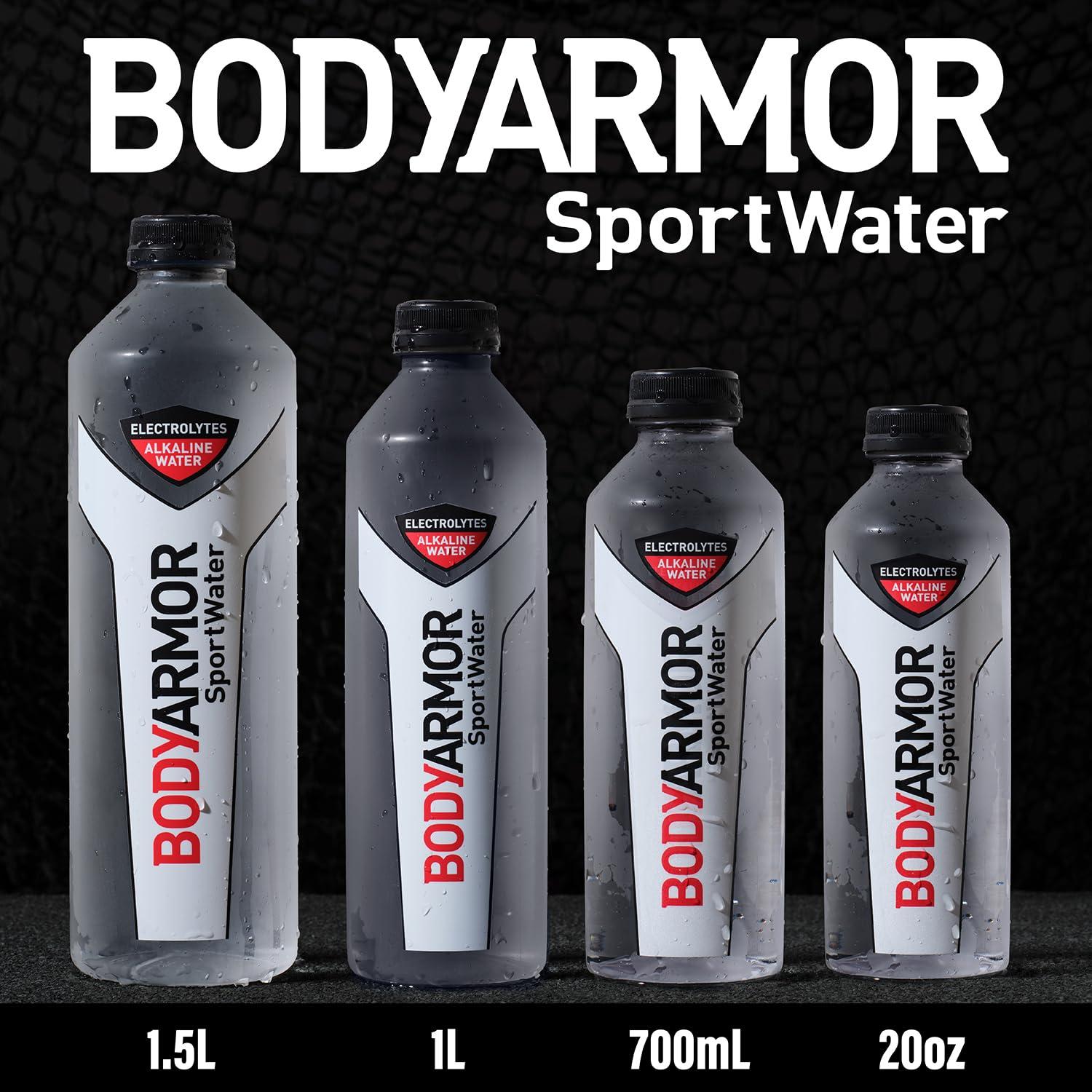 BODYARMOR SportWater Alkaline Water, Superior Hydration, High Alkaline Water pH 9+, Electrolytes, Perfect for your Active Lifestyle, 700mL (Pack of 24)