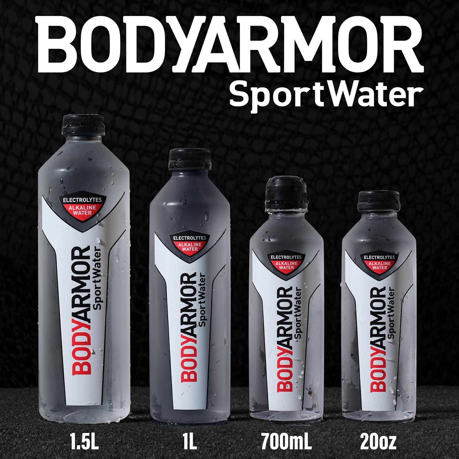 BODYARMOR SportWater Alkaline Water, High Alkaline Bottled Water, pH 9+, 1 Liter (6 Pack), Refreshing Electrolyte Water Pack, Wide Mouth Bottle([‘Alkaline – Bottle’])
