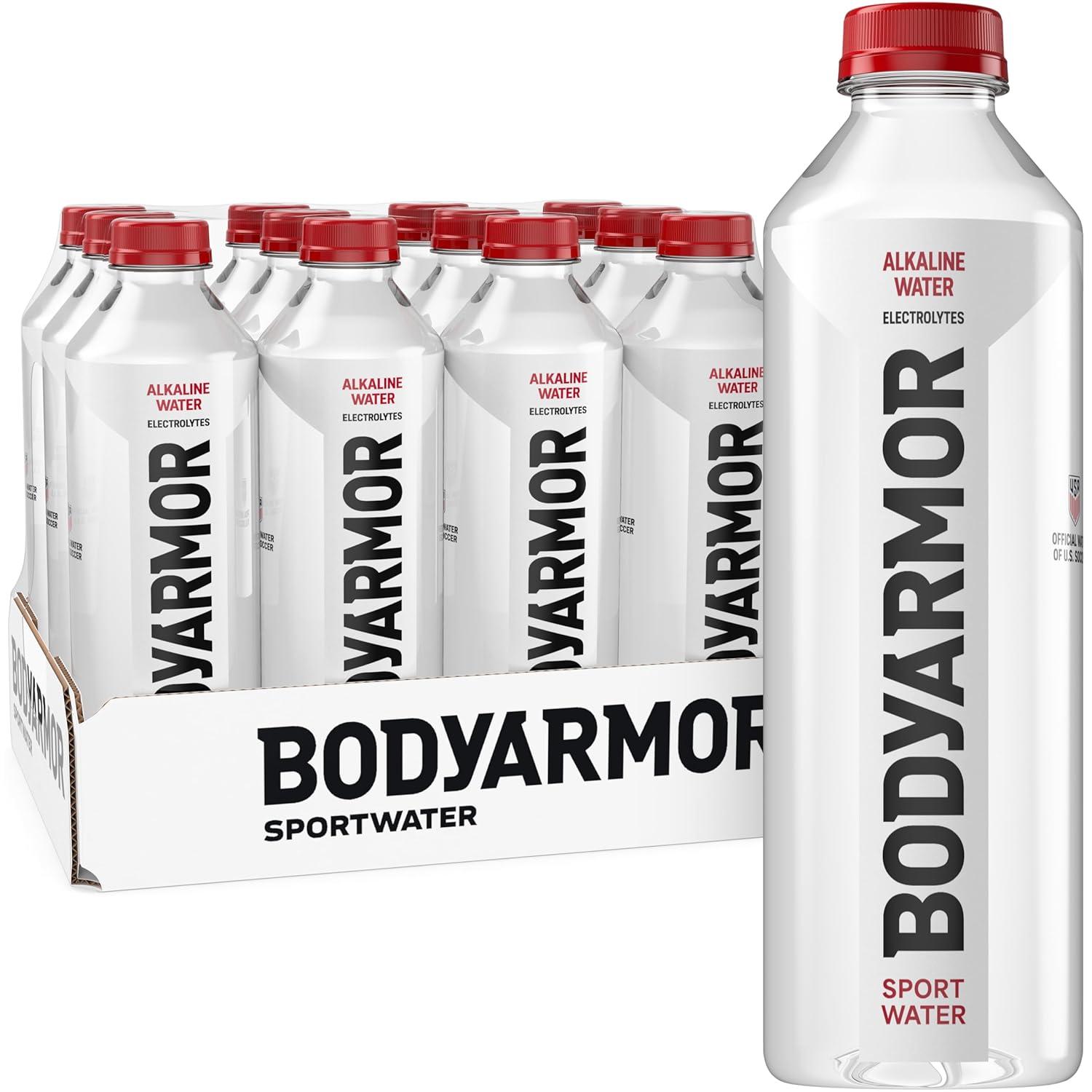 BODYARMOR SportWater Alkaline Water, High Alkaline Bottled Water, pH 9+, 1 Liter (6 Pack), Refreshing Electrolyte Water Pack, Wide Mouth Bottle([‘Alkaline – Bottle’])