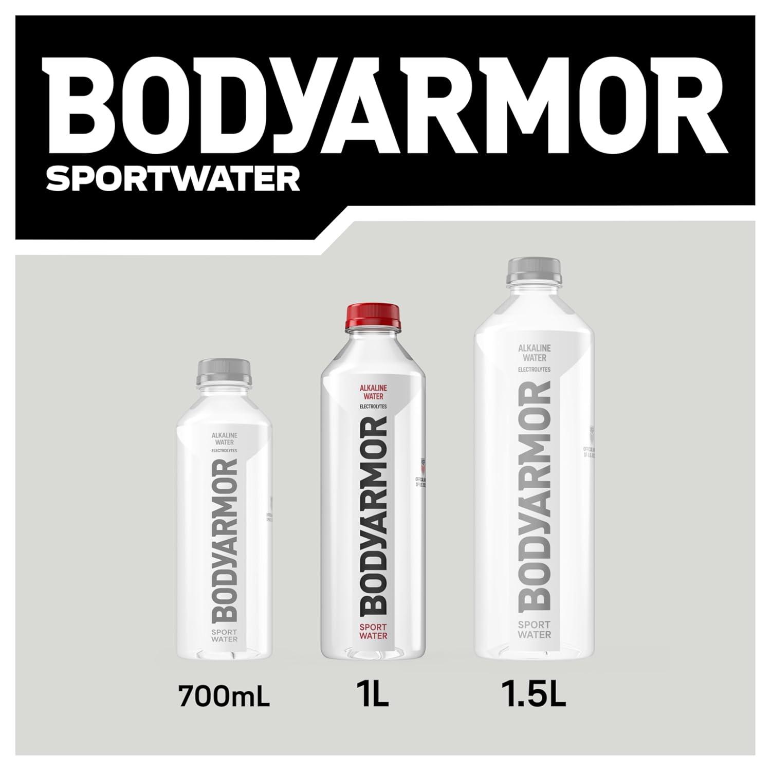 BODYARMOR SportWater Alkaline Water, High Alkaline Bottled Water, pH 9+, 1 Liter (6 Pack), Refreshing Electrolyte Water Pack, Wide Mouth Bottle([‘Alkaline – Bottle’])